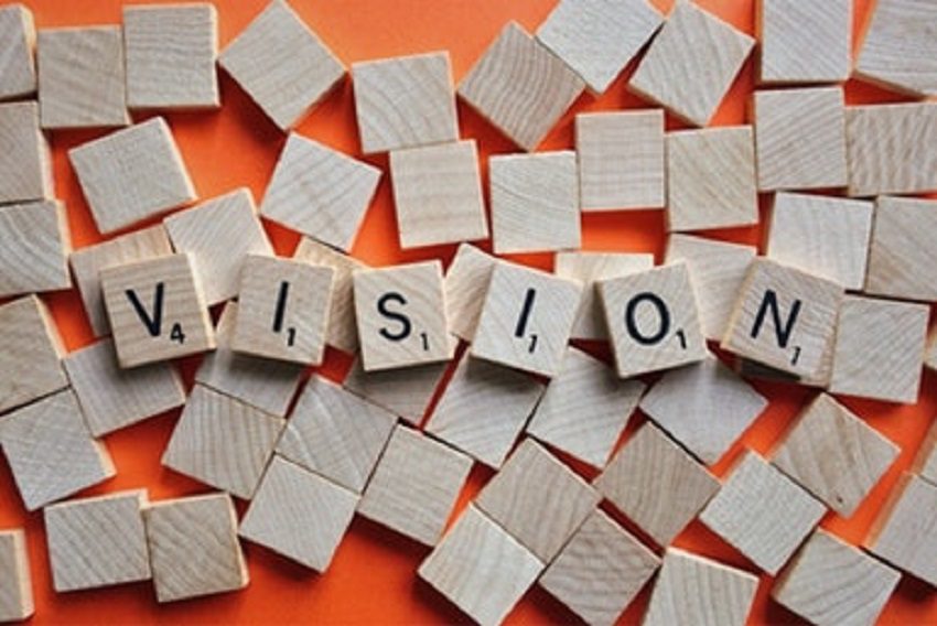 VISION Written On Blocks On A Wooden Board